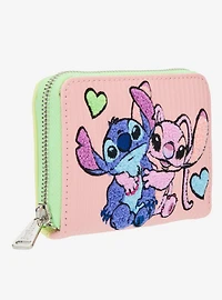 Loungefly Disney Lilo & Stitch Angel & Stitch Pastel Color Block Wallet - BoxLunch Exclusive
