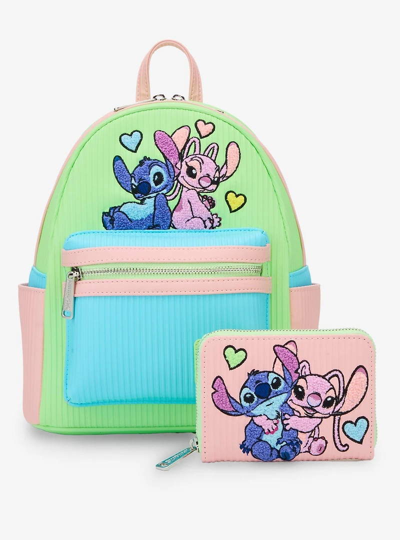 Loungefly Disney Lilo & Stitch Angel & Stitch Pastel Color Block Wallet - BoxLunch Exclusive