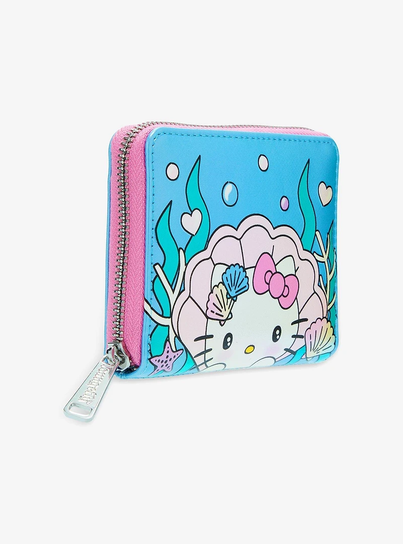 Loungefly Sanrio Hello Kitty Mermaid Metallic Zip Wallet — BoxLunch Exclusive