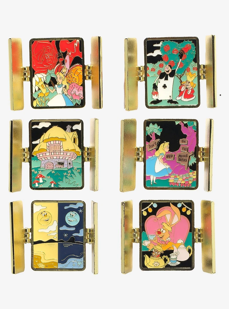 Loungefly Disney Alice in Wonderland Cards Hinge Blind Box Enamel Pin