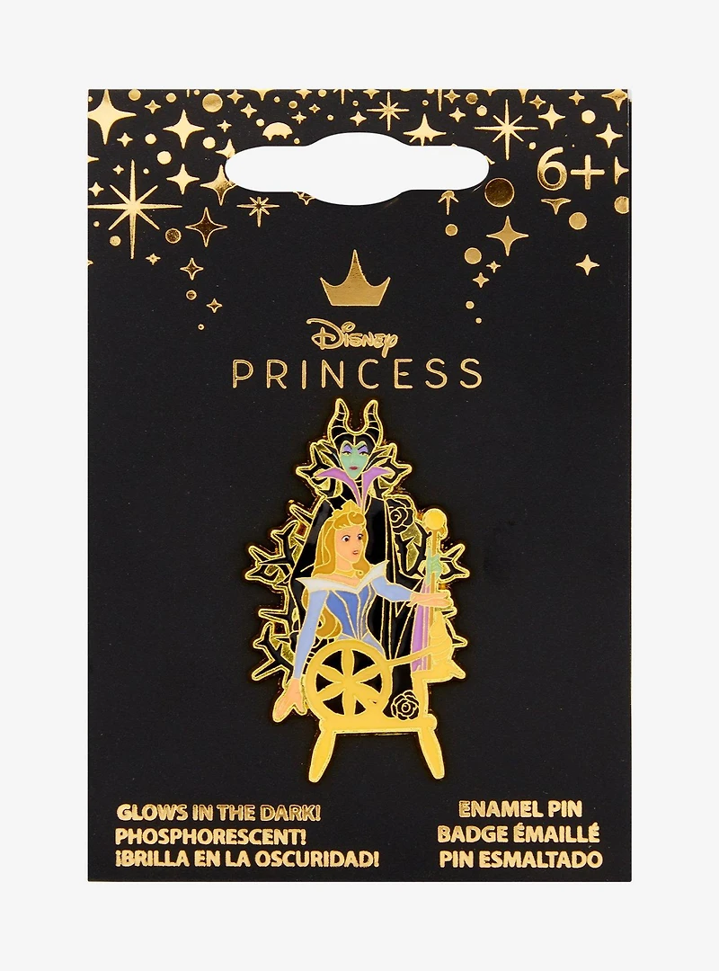 Loungefly Disney Sleeping Beauty Aurora & Maleficent Glow-in-the-Dark Enamel Pin