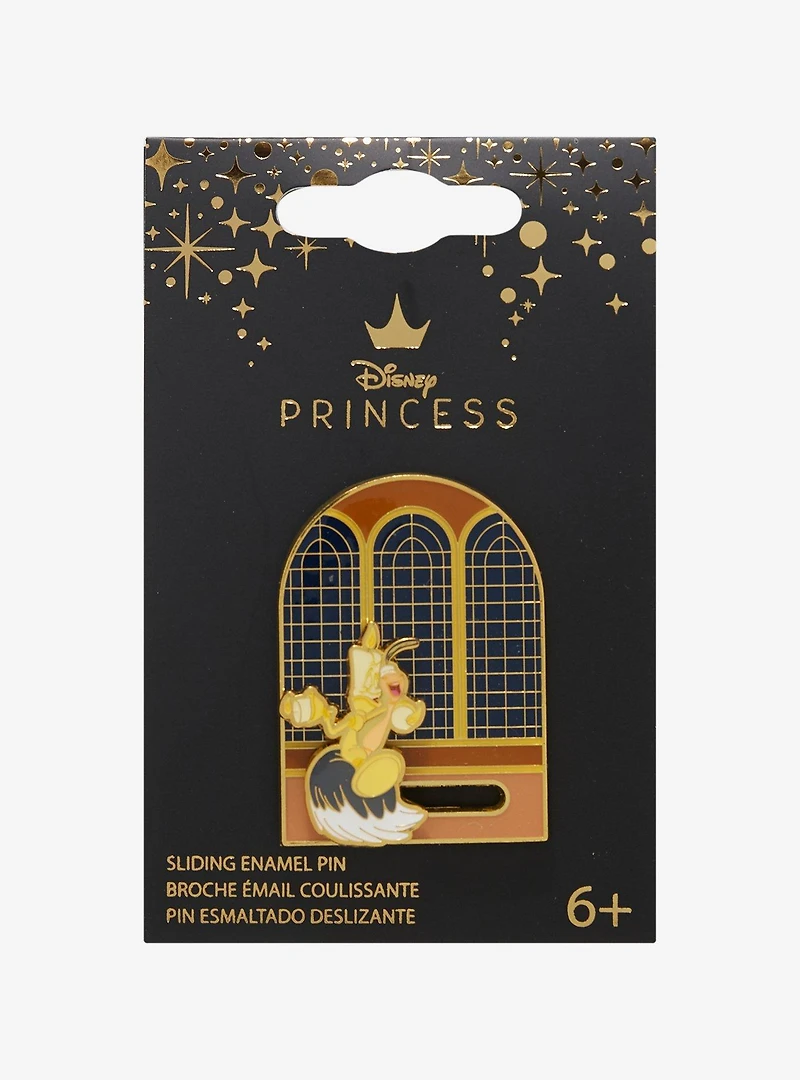 Loungefly Disney Beauty and The Beast Lumiere & Babette Dancing Moving Enamel Pin