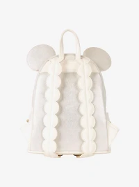 Loungefly Disney Minnie Mouse Ears Lace Wedding Mini Backpack