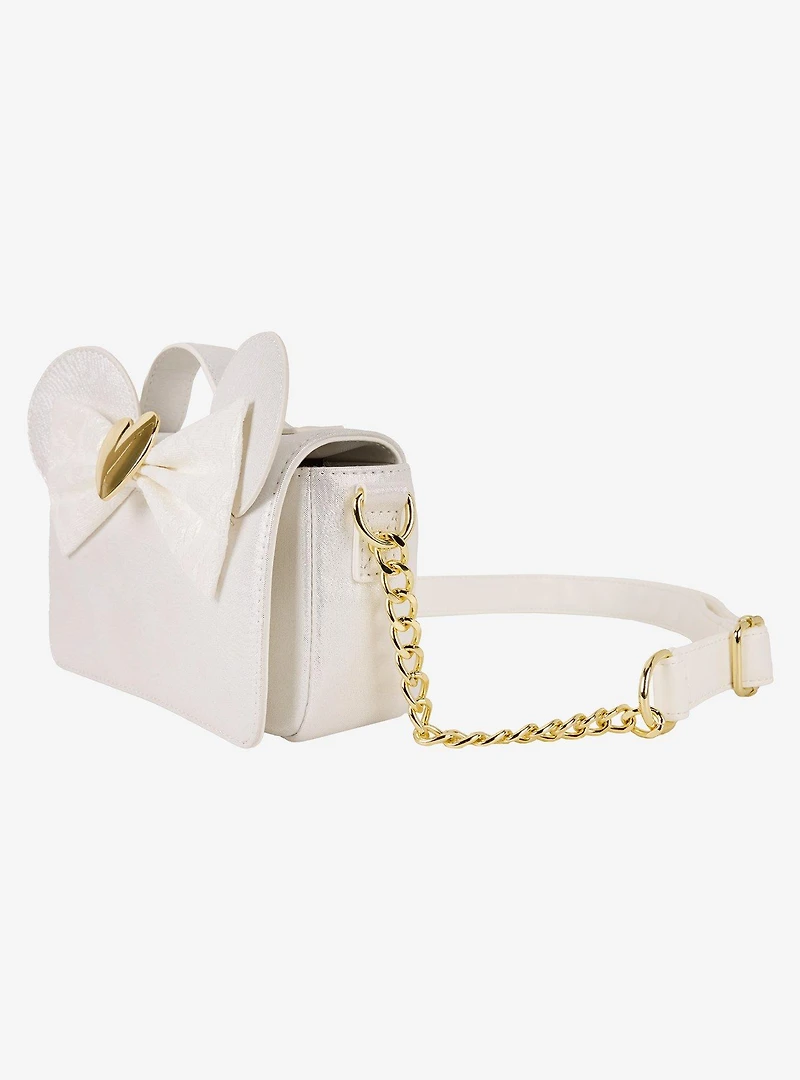 Loungefly Disney Minnie Mouse Ears Lace Wedding Crossbody Bag