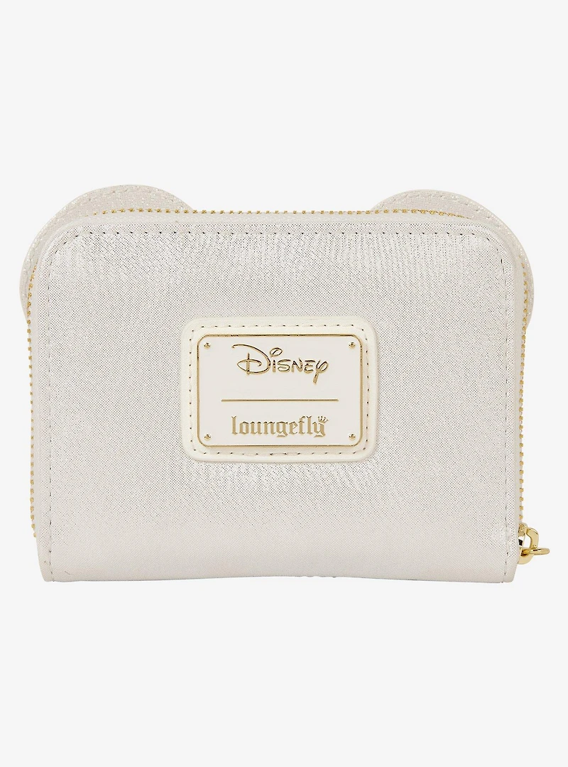 Loungefly Disney Minnie Mouse Ears Lace Wedding Small Zip Wallet