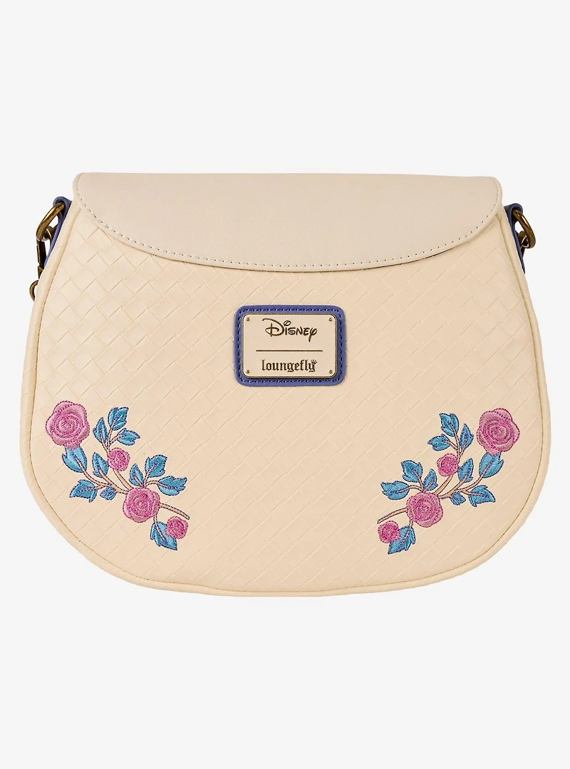 Loungefly Disney Sleeping Beauty Aurora & Prince Phillip Floral Crossbody Bag
