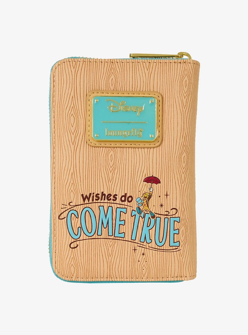 Loungefly Disney Pinocchio Wood Frame Portrait Small Zip Wallet