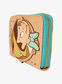 Loungefly Disney Pinocchio Wood Frame Portrait Small Zip Wallet