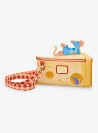 Loungefly Disney Pixar Ratatouille Remy & Emile Cheese Wedge  Figural Crossbody Bag