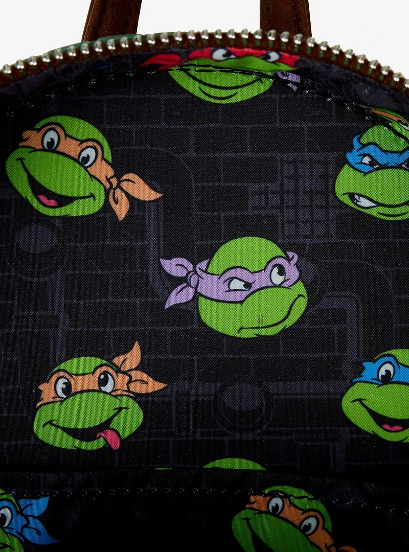 Loungefly Teenage Mutant Ninja Turtles Shell Figural Convertible Crossbody Bag