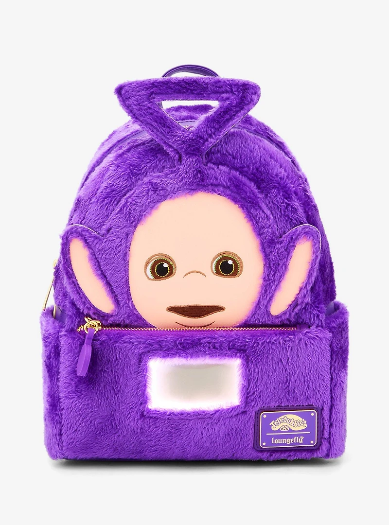 Loungefly Teletubbies Tinky Winky Figural Plush Light-Up Mini Backpack
