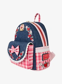 Loungefly Strawberry Shortcake Denim Gingham Mini Backpack