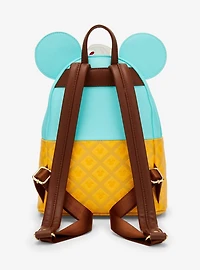 Loungefly Disney Mickey Mouse Ice Cream Cone Figural Mini Backpack