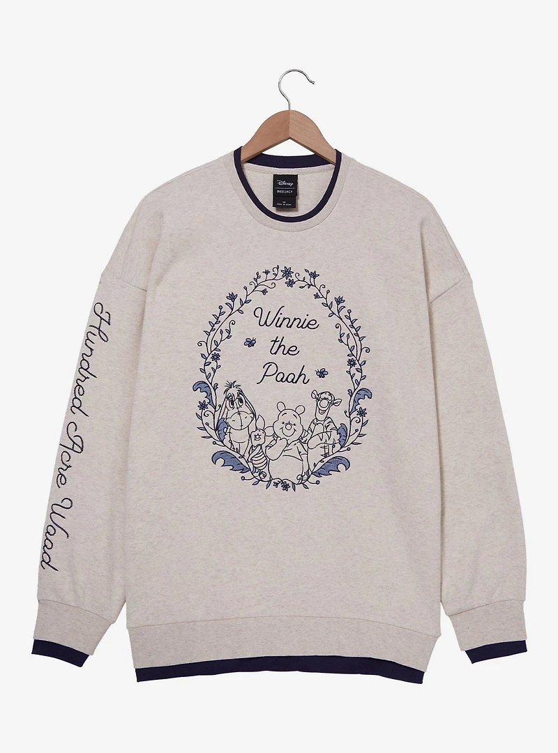 Disney Winnie the Pooh Floral Tonal Crewneck