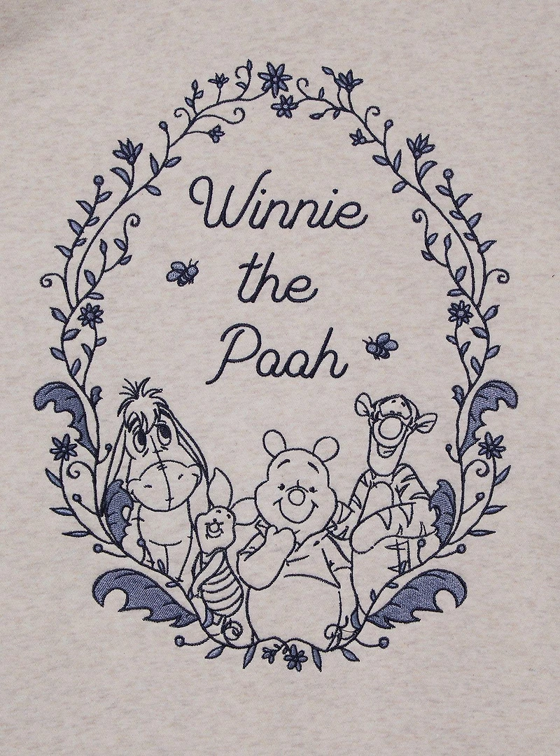 Disney Winnie the Pooh Floral Tonal Crewneck
