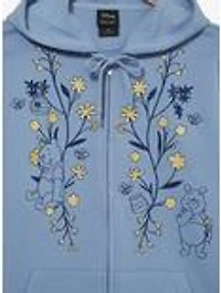 Disney Winnie the Pooh Floral Bear Zippered Hoodie - BoxLunch Exclusive