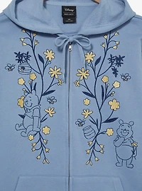 Disney Winnie the Pooh Floral Bear Zippered Hoodie - BoxLunch Exclusive