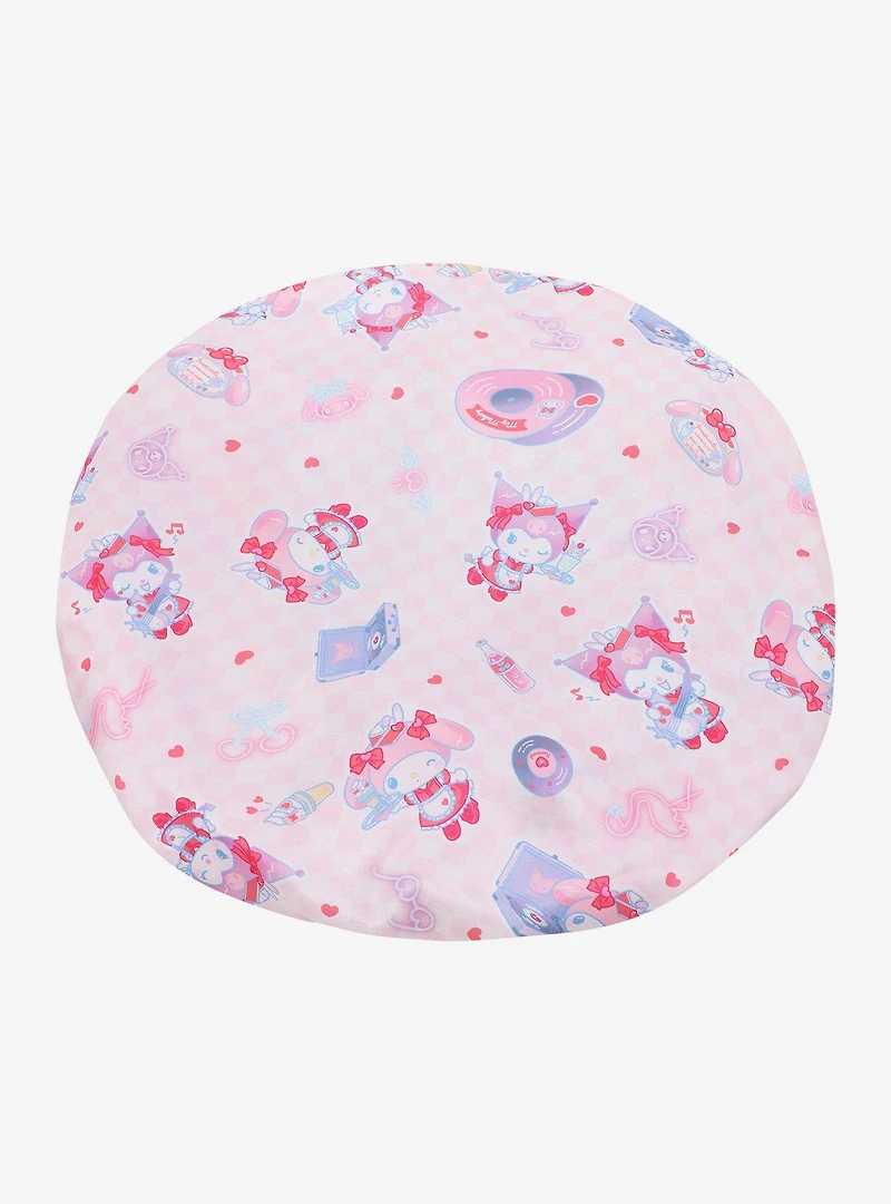 Sanrio My Melody and Kuromi Diner Reversible Satin Bonnet - BoxLunch Exclusive