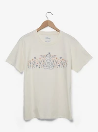 Disney Winnie the Pooh Floral Embroidered Women's T-Shirt