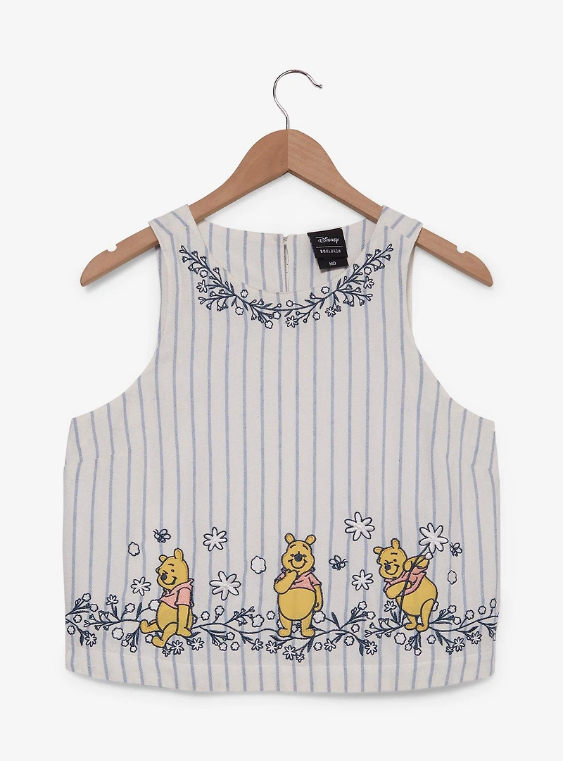 Disney Winnie the Pooh Floral Bear Striped Women's Tank Top - BoxLunch Exclusive