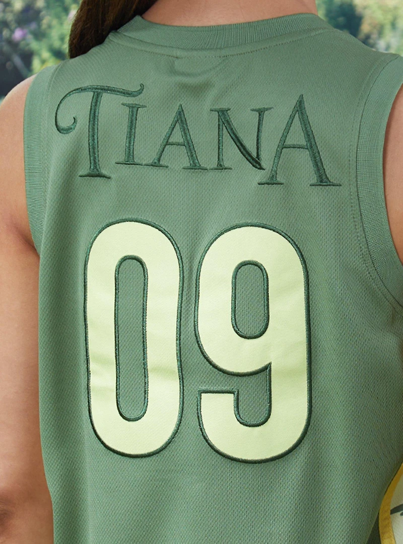 Disney the Princess and Frog Tiana Women's Cropped Basketball Jersey — BoxLunch Exclusive