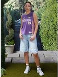 Disney Tangled Rapunzel Embroidered Women's Cropped Basketball Jersey — BoxLunch Exclusive