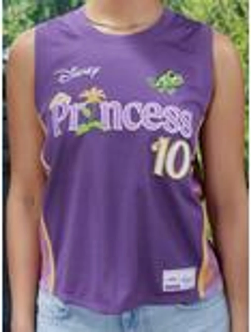 Disney Tangled Rapunzel Embroidered Women's Cropped Basketball Jersey — BoxLunch Exclusive