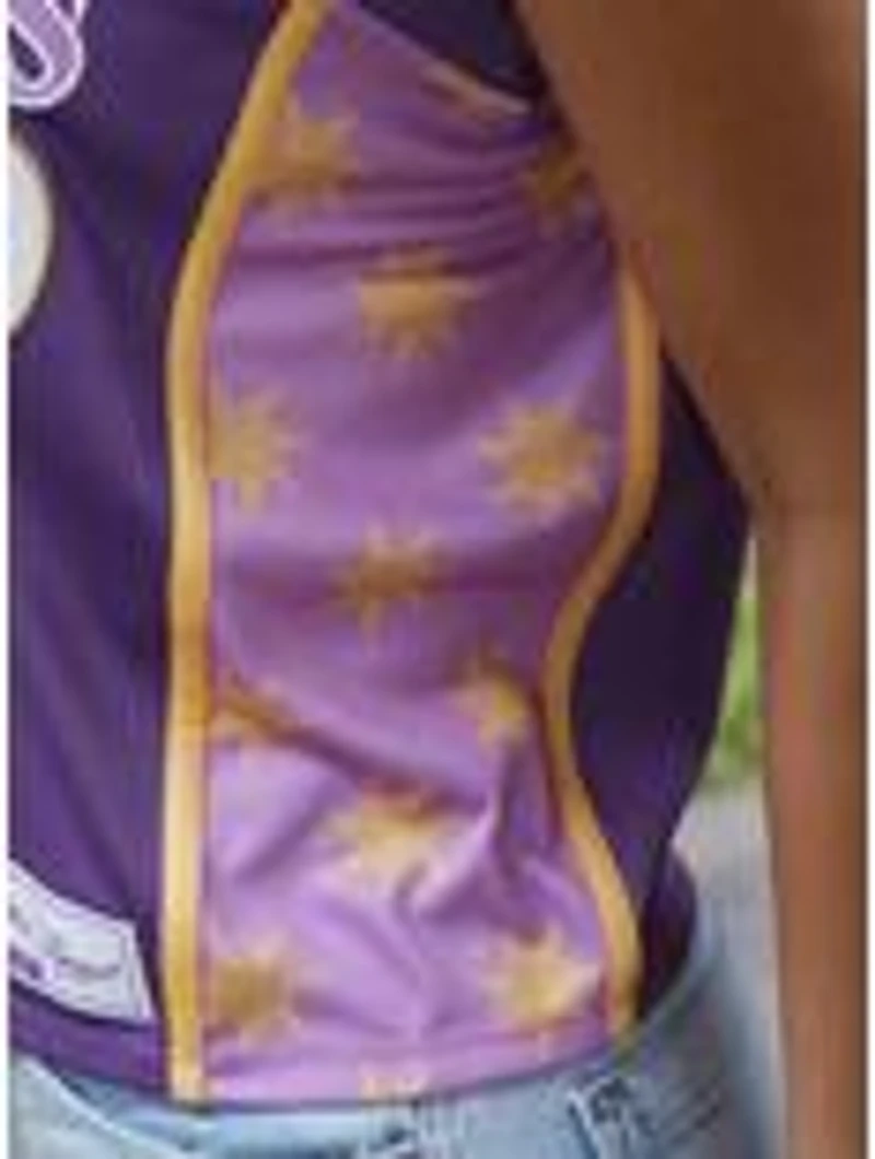 Disney Tangled Rapunzel Embroidered Women's Cropped Basketball Jersey — BoxLunch Exclusive