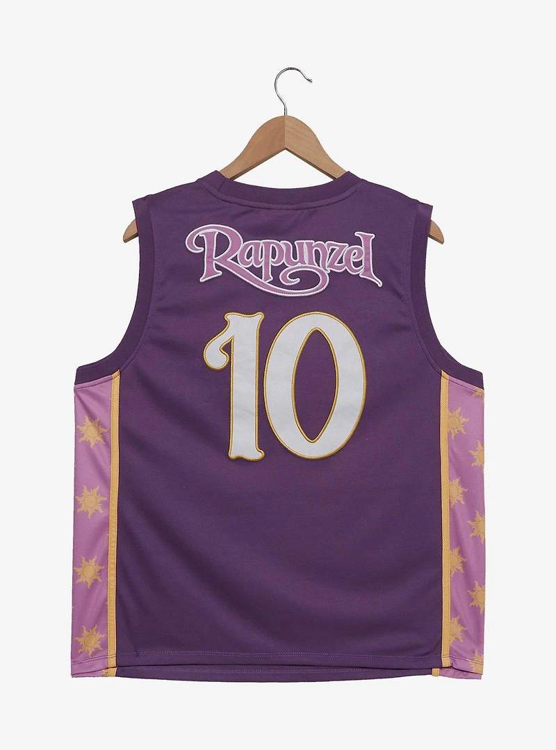 Disney Tangled Rapunzel Embroidered Women's Plus Cropped Basketball Jersey — BoxLunch Exclusive