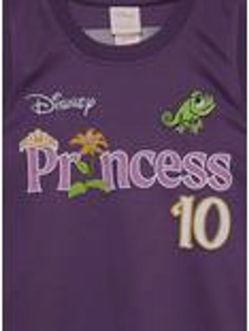 Disney Tangled Rapunzel Embroidered Women's Plus Cropped Basketball Jersey — BoxLunch Exclusive