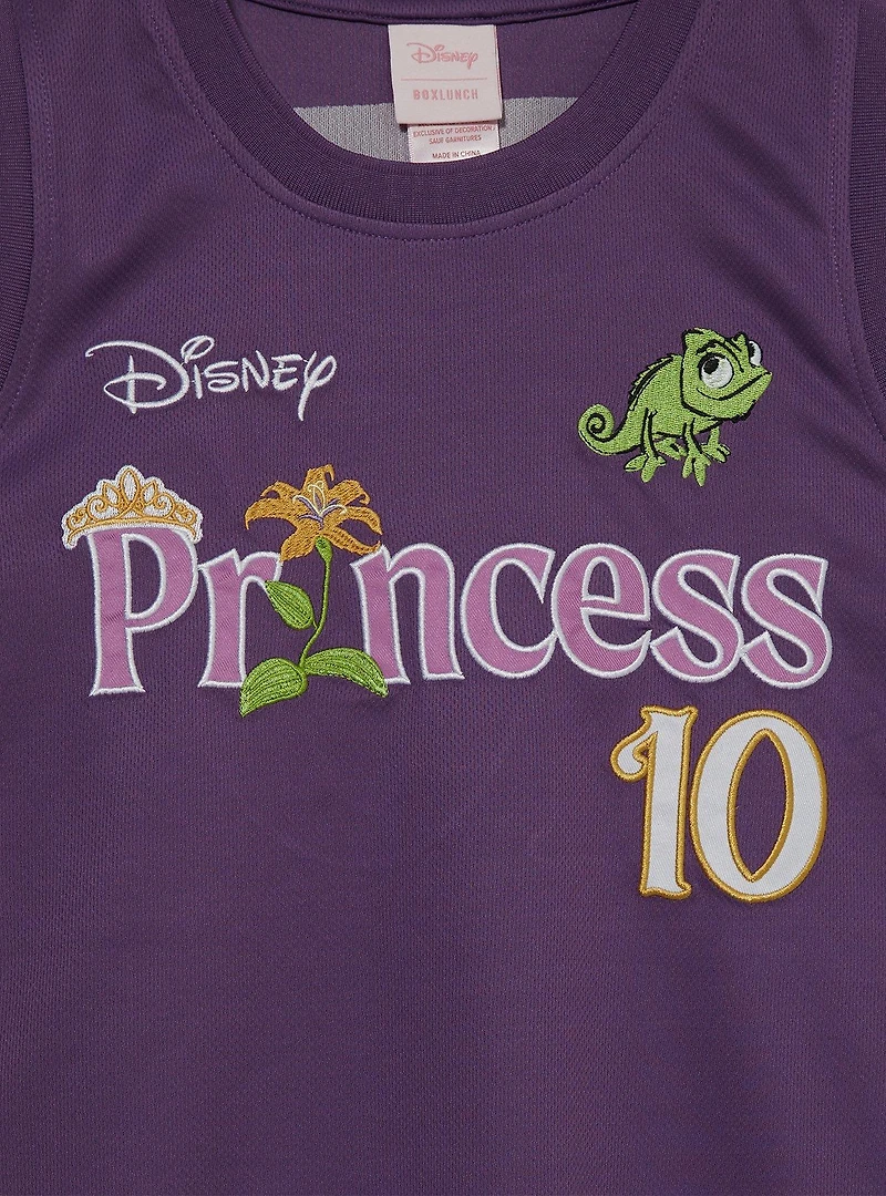 Disney Tangled Rapunzel Embroidered Women's Plus Cropped Basketball Jersey — BoxLunch Exclusive