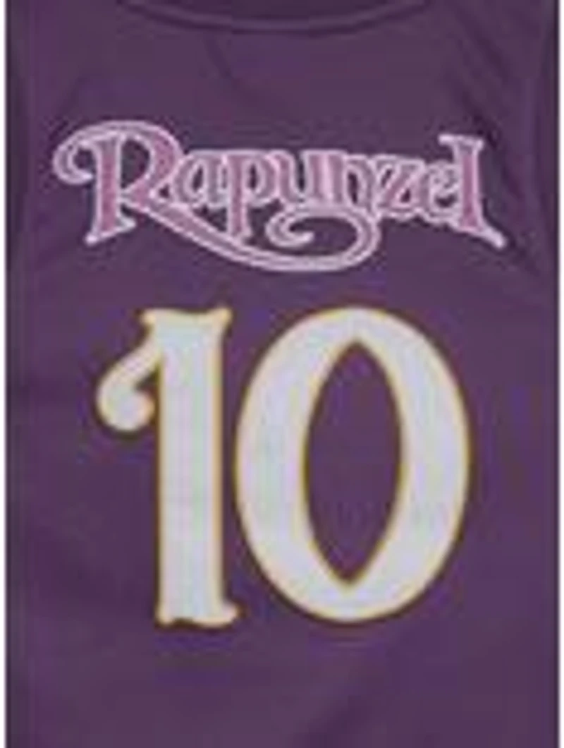 Disney Tangled Rapunzel Embroidered Women's Plus Cropped Basketball Jersey — BoxLunch Exclusive