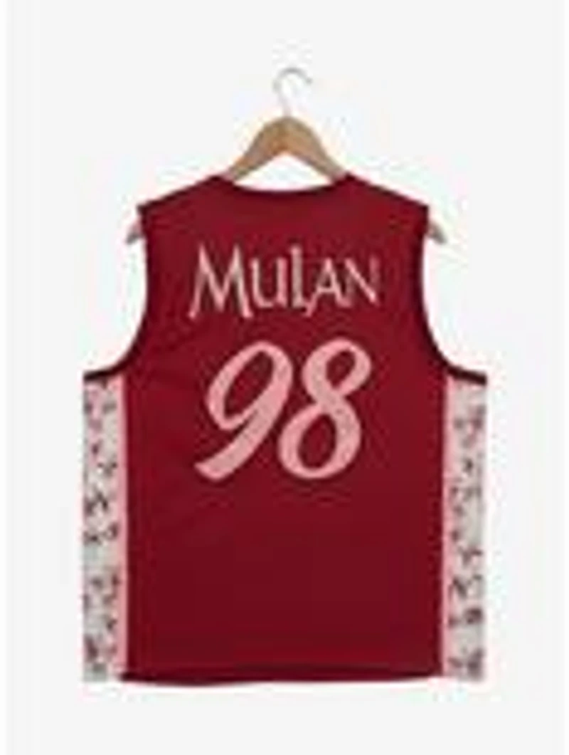 Disney Mulan Embroidered Women's Plus Cropped Basketball Jersey — BoxLunch Exclusive