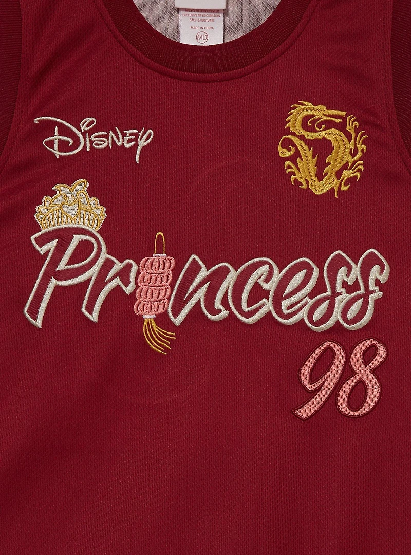 Disney Mulan Embroidered Women's Plus Cropped Basketball Jersey — BoxLunch Exclusive