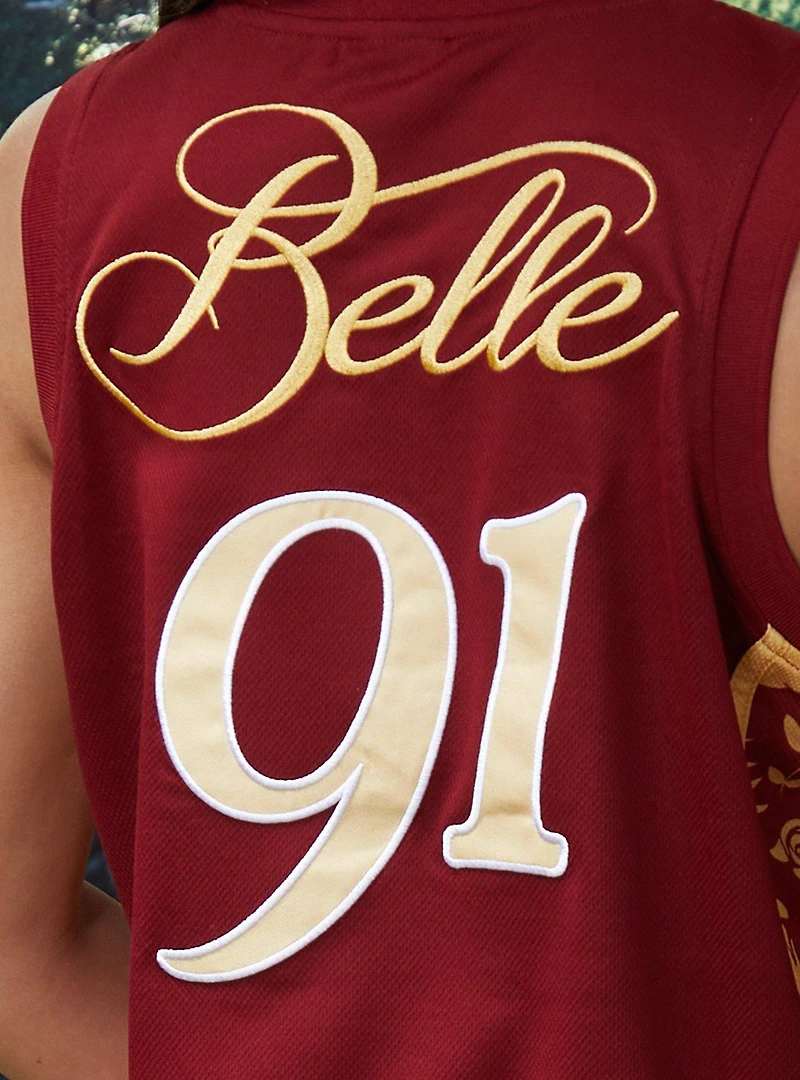 Disney Beauty and the Beast Belle Women's Cropped Basketball Jersey — BoxLunch Exclusive