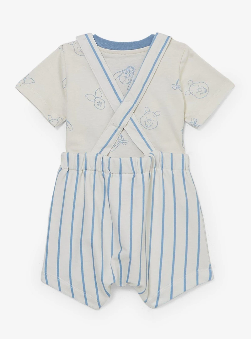 Disney Winnie the Pooh Eeyore and Friends Striped Infant Overall Shirt Set - BoxLunch Exclusive