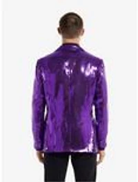 Sequins Purple Blazer