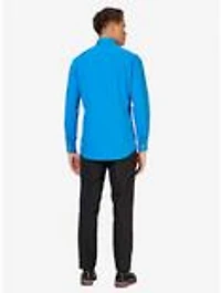 Blue Steel Long Sleeve Button-Up Shirt