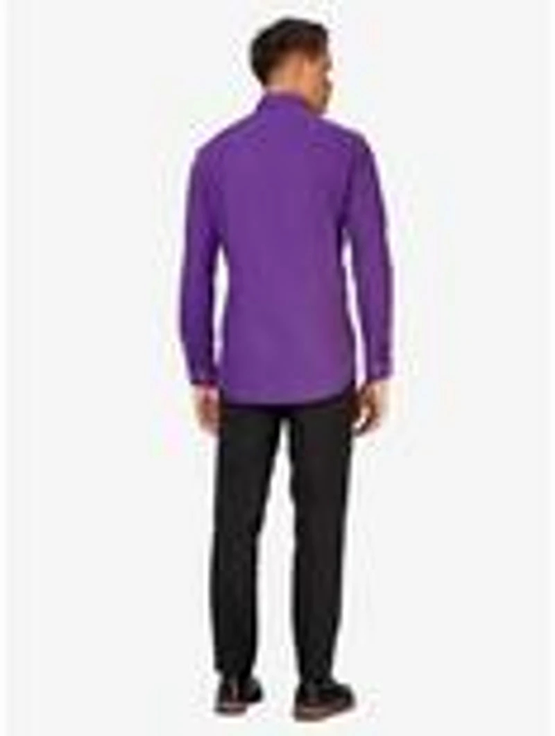 Purple Prince Long Sleeve Button-Up Shirt