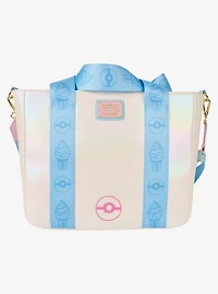 Loungefly Pokémon Pikachu Iridescent Desserts Crossbody Tote with Coin Purse