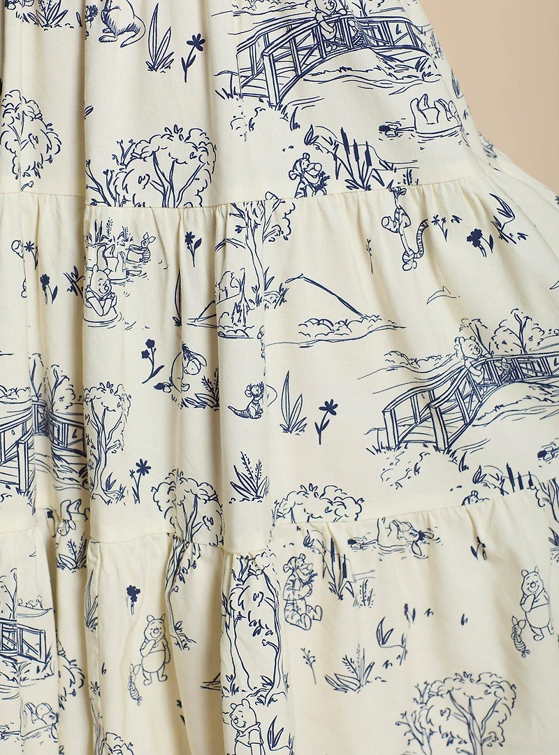 Disney Winnie the Pooh Hundred Acre Wood Smock Midi Dress