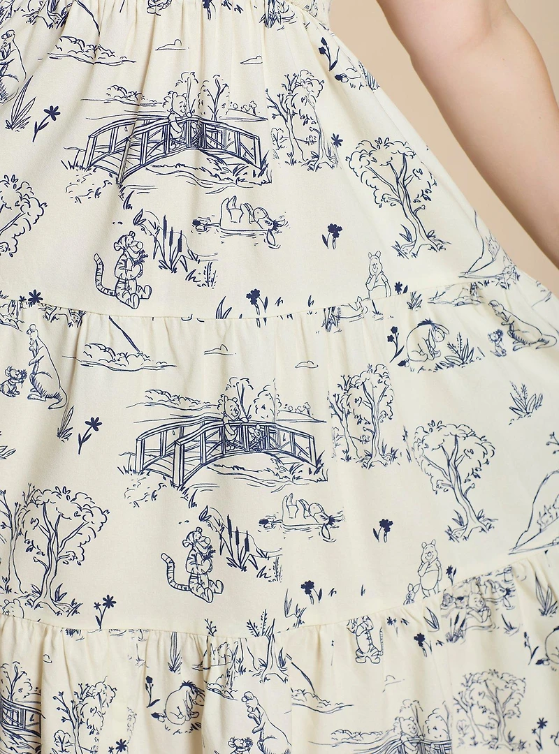 Disney Winnie the Pooh Hundred Acre Wood Smock Plus Midi Dress