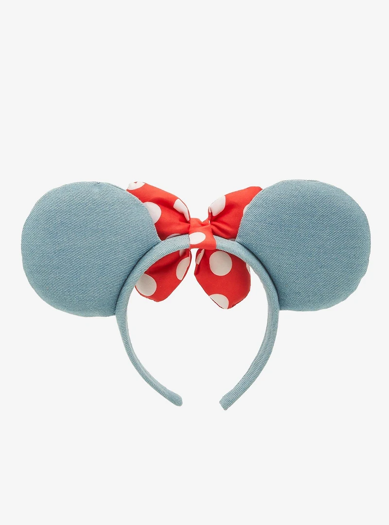 Disney Minnie Mouse Denim Ears Headband - BoxLunch Exclusive