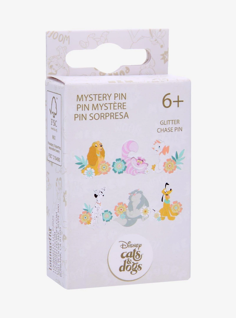 Loungefly Disney Cats & Dogs Floral Blind Box Enamel Pin