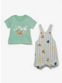 Disney Pixar Finding Nemo Striped Infant T-Shirt and Overall Set