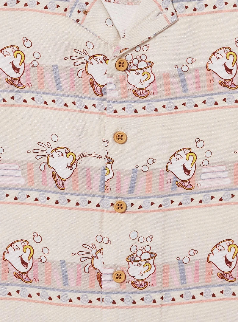Disney Beauty and the Beast Chip Striped Toddler Woven Button-Up