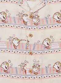 Disney Beauty and the Beast Chip Striped Toddler Woven Button-Up