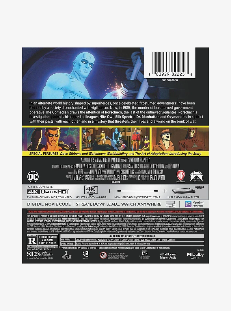 Watchmen Chapter 1 Blu-Ray CD