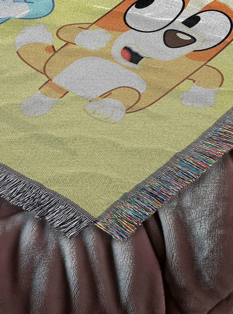 Bluey Jogging Bluey Woven Tapestry Throw