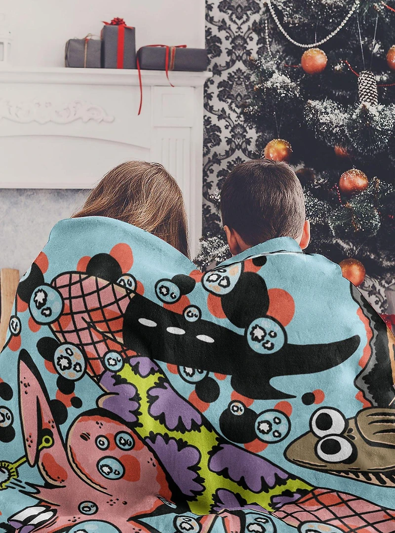 SpongeBob SquarePants Dance Patrick Micro Raschel Throw